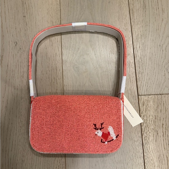 NWT Anthropologie The Fiona Beaded Bag:  Sleds With Dogs - Picture 4 of 4